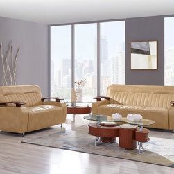 Blanche Ivory 3 Pc Living Room Set - Living Room Furniture Sets