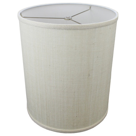 Fenchel Shades 12"x12"x14" Spider Attachment Drum Lamp Shade, Burlap Off W