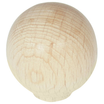 1 1/4" Au Natural Wood Round Knob