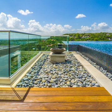 West Lake Hills Infinity Edge Pool & Decks (Ipe, Cable Railing)