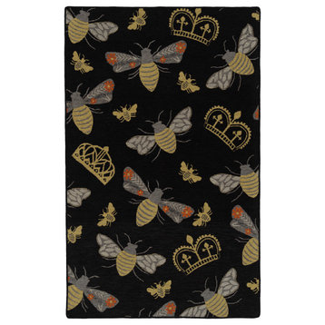 Kaleen Critter Comforts Collection Black 8' x 10' Rug
