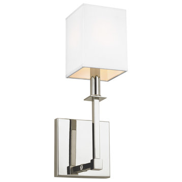 Quinn One Light Wall Sconce in Polished Nickel