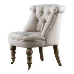 Amelie French Country Tufted Accent Chair - Armchairs And Accent Chairs