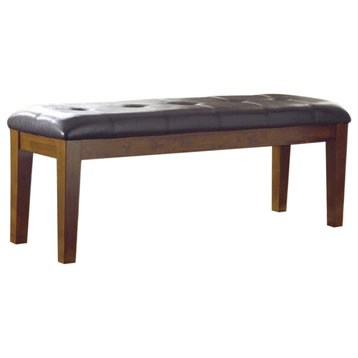 Ashley Furniture Ralene Dining Room Bench in Medium Brown