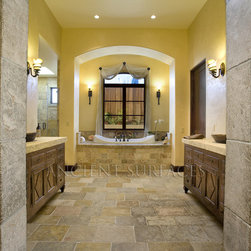 Antique Master Bathrooms in antique limestone - Tile