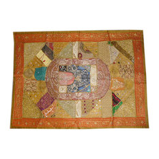 Mogul Interior - Consigned Home Decor Tapestries Hippie Sari Patch Wall Hanging - Tapestries