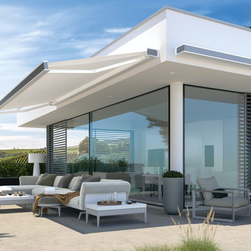 Qubica retractable awning by KE Outdoor Design US