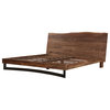 Moe's Home Collection Bent Wood King Bed with Iron Leg in Brown