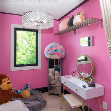 New Black Window in Fun Pre-Teen's Room - Renewal by Andersen Greater Toronto &