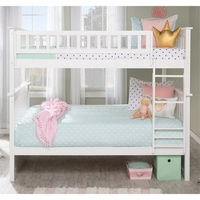 AFI Columbia Twin Over Twin Solid Wood Bunk Bed with USB Charger in ...
