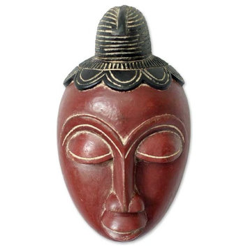 Novica Baule Ancestor Ivoirian Wood Mask