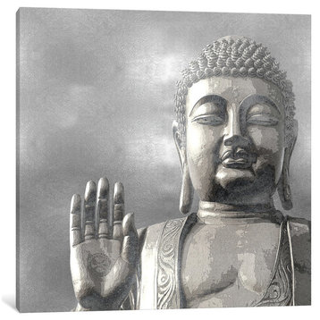 "Silver Buddha" by Tom Bray, Canvas Print, 37x37"