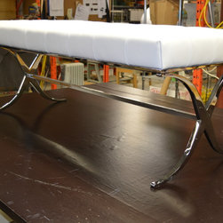 Leather White Bench - Products