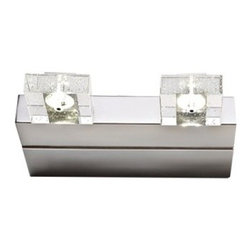 Stainless Steel Base Crystal Bar LED 2 Lights Wall Mirror Light - Products