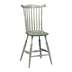 Traditional Fan Back Bar Chair - Bar Stools And Counter Stools