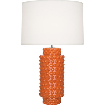 Robert Abbey Dolly 1 Light Table Lamp, Pumpkin Glazed Textured Ceramic - PM800