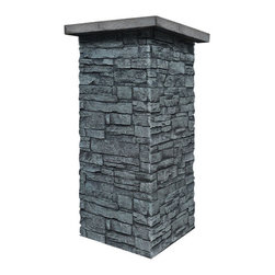 C139-ALPINE DEEP STACKED STONE COLUMN WRAP (CAPS SOLD SEPARATELY) - Wall Panels