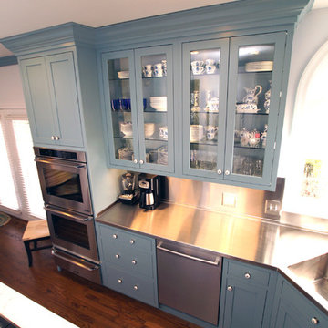 Blue Colonial Kitchen Remodel