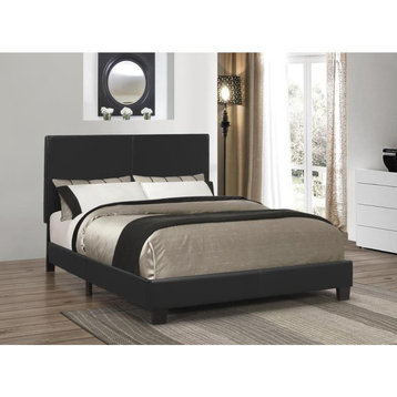 Coaster Mauve Upholstered Platform Black Full Bed 58x81.5x47.25 Inch