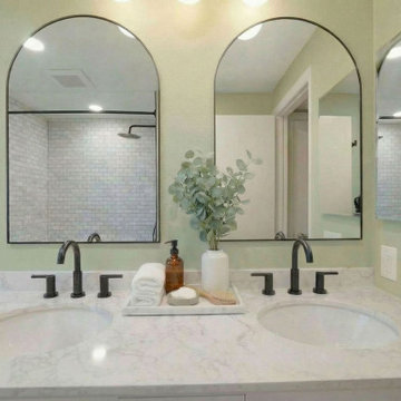 Irvine Master Bathroom Remodel Featuring Double Sink Vanity DetailDouble Sink Va