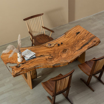 Olive Wood Live Edge Table | Craftsmanship for Modern Living