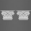 Orac Decor Plain Polyurethane Pilaster or Door Casing, Pair of Capitals for K200