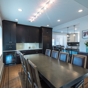 Kitchen, Interior Renovation and Custom Fireplace Design