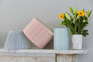 Copper & Silk: Printed Linen Lampshade Collection
