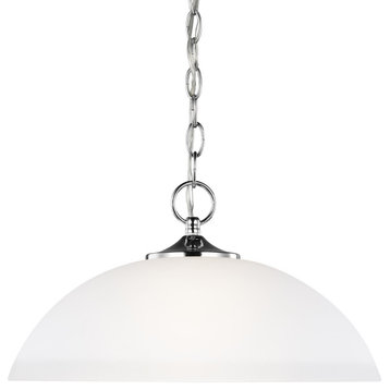 Generation Lighting 6516501 Geary 16"W Outdoor Pendant - Chrome