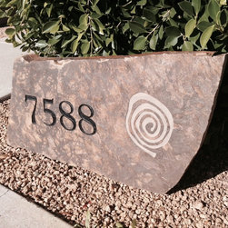 Address Stone Marker with Petroglyph Accent - Products
