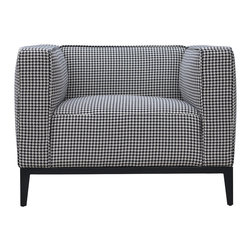 California Armchair - Black& White Fabric - Armchairs And Accent Chairs