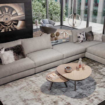 Edison Large Sectional Sofa Gray