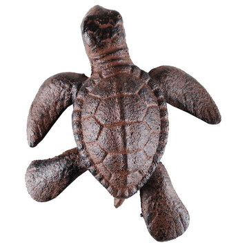 Cast Iron Nautical Tropical Ocean Reef Sea Turtle Figurine