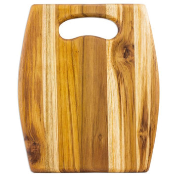 Barrel Teak Wood Cutting Board