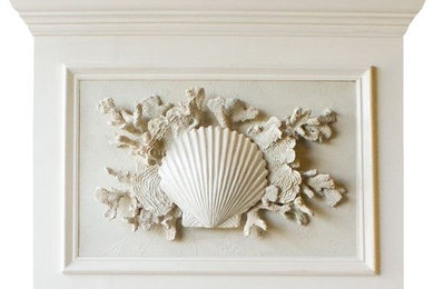 Coral Entry Mirror - Hand-carved