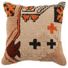 Jaipur Living Kika Indoor/Outdoor Beige and Orange Tribal Poly Fill Pillow 22"
