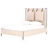 Leigh Upholstered Queen Bed-Palm Ecru