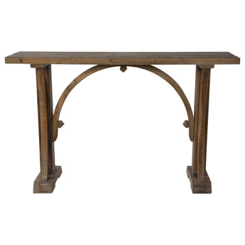 Contemporary Pine Architectural Console Table