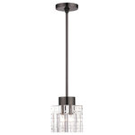 Livex Lighting - Rotterdam 1-Light Black Chrome Crystal Single Pendant - Clear faceted crystal makes an elegant appearance in this black chrome single pendant. The Rotterdam is small and attractive, and will make a dazzling impression.�