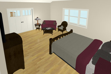 Bedroom - rustic bedroom idea in DC Metro