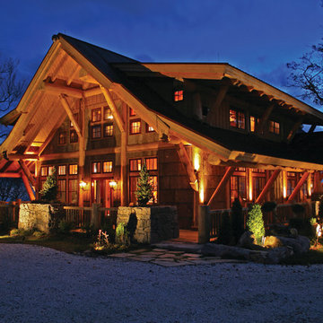 Log and Stone Timber Frame