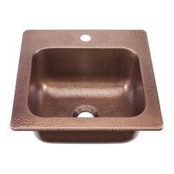 ECOSINKS KPD-1515HA Dual Mount Solid Copper 1-Hole Single Bowl kitchen Sink, Ham - Products