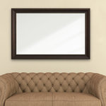 Frame My Mirror - Ventura Framed Wall Mirror, Bronze, 36" X 54" - The details of the Ventura enhance the traditional styling of the wide rustic frame. A narrow panel features delicate carved waves while the brushed, antiqued finish makes this framed mirror look like a salvaged treasure.
