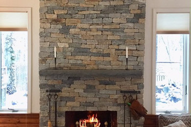 Elegant family room photo in Boston