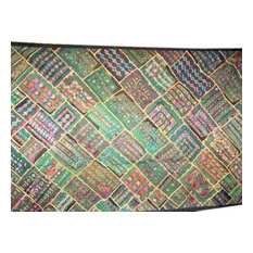 Mogul Interior - Consigned Rare Trible Wall Hanging Indian Handmade Banjara Kuch Tapestry - Tapestries