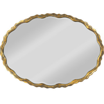 Aime Mirror - Distressed Gold