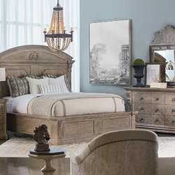 Arch. Salvage Chambers Panel Bed - Panel Beds