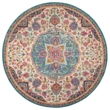 Nourison Passion 4' x Round Ivory/Multi Transitional Indoor Area Rug