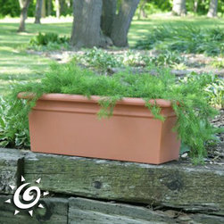 Poly Resin Rectangle Planter - Outdoor Pots And Planters