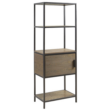 Darley 3-Shelf Metal Frame Bookcase, Storage Cabinet